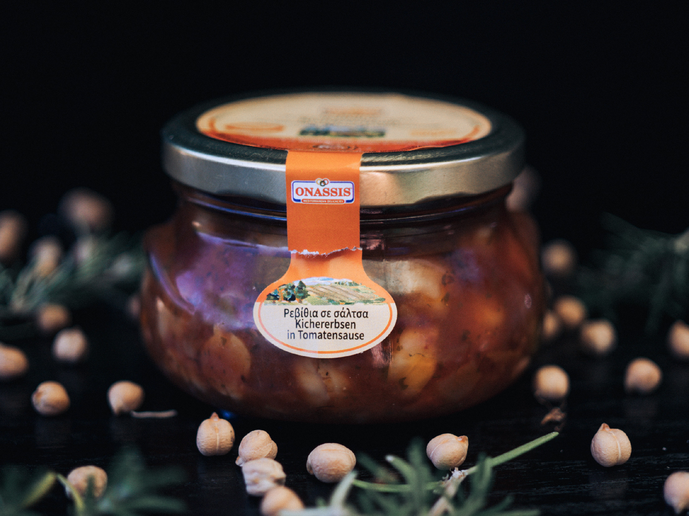 Cizrna s karotkou a zelenými olivami 280 g - ONASSIS